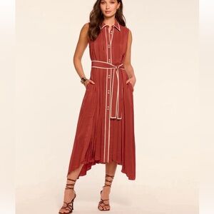 Ramy Brook Button Down w/ Belt Dress. S. NWT.